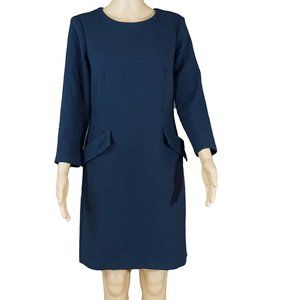 ELIZA Pocket Detail Bracelet Sleeve Crepe Dress